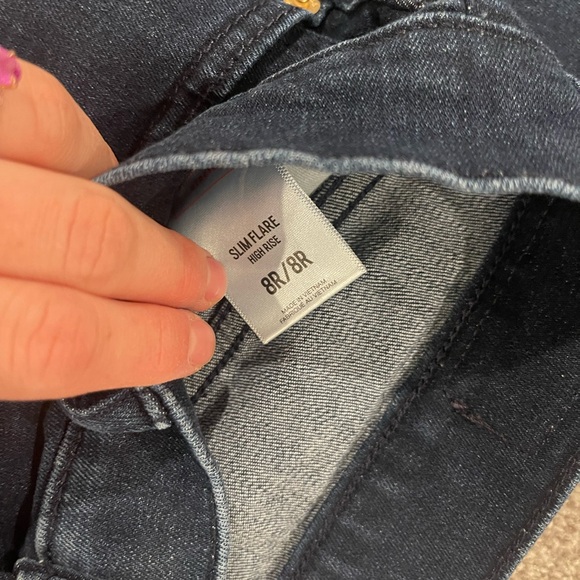 Express Slim Flare Highrise Size-8 - Picture 2 of 3